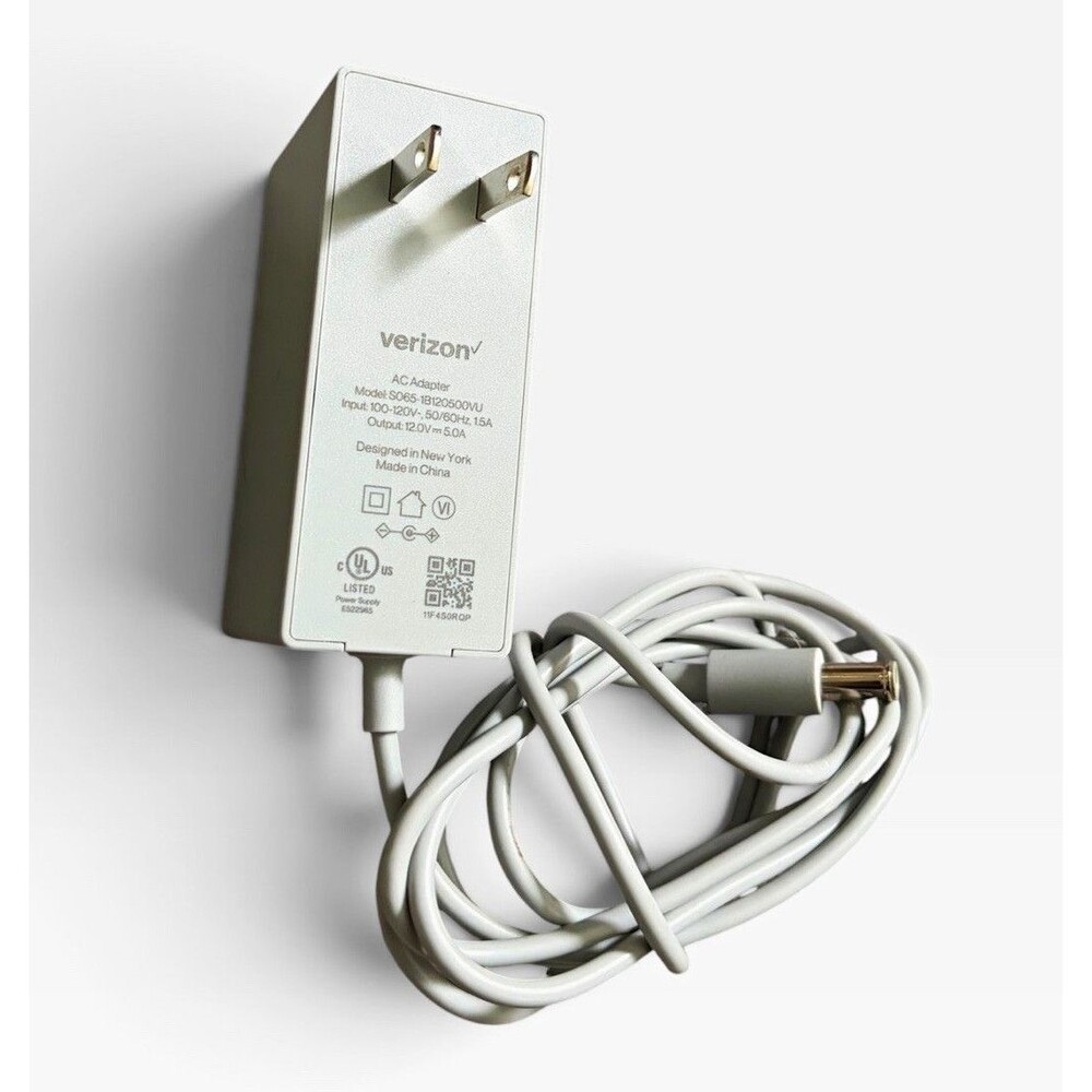 Verizon AC/DC Adapter Model: S065-1B120500VU 12V 5A Power Supply Barrel 1.5m